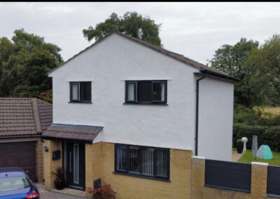 pebble dash house